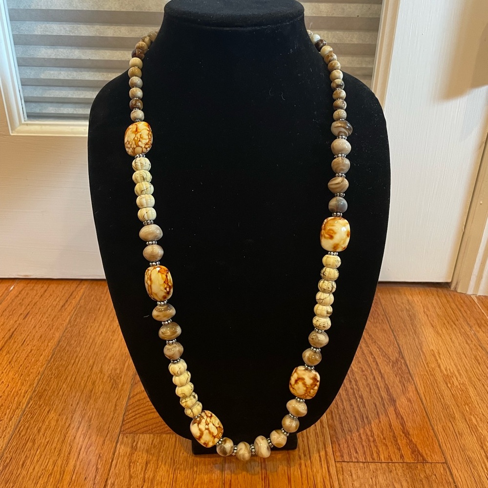 Long beaded necklace